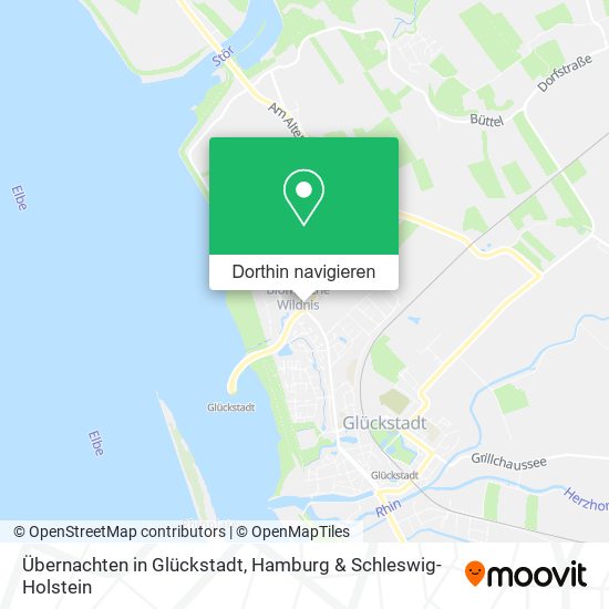 Übernachten in Glückstadt Karte