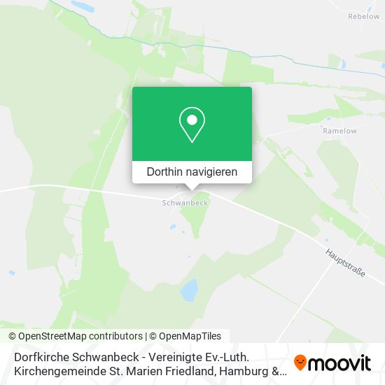 Dorfkirche Schwanbeck - Vereinigte Ev.-Luth. Kirchengemeinde St. Marien Friedland Karte