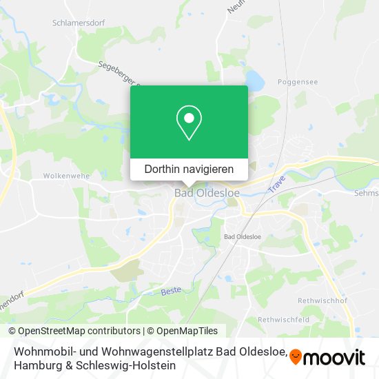 Wohnmobil- und Wohnwagenstellplatz Bad Oldesloe Karte