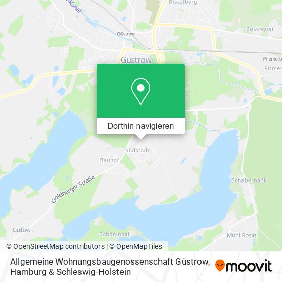 Allgemeine Wohnungsbaugenossenschaft Güstrow Karte