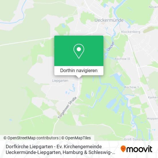 Dorfkirche Liepgarten - Ev. Kirchengemeinde Ueckermünde-Liepgarten Karte
