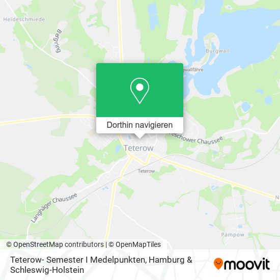 Teterow- Semester I Medelpunkten Karte