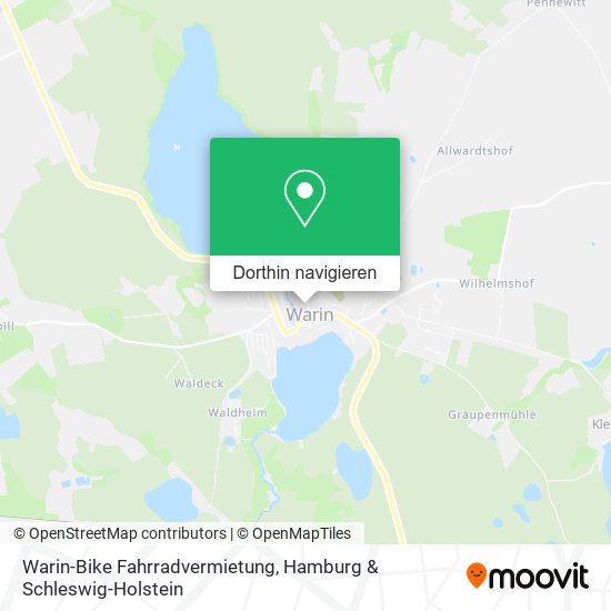 Warin-Bike Fahrradvermietung Karte