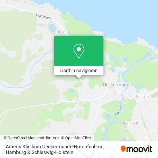 Ameos Klinikum Ueckermünde-Notaufnahme Karte