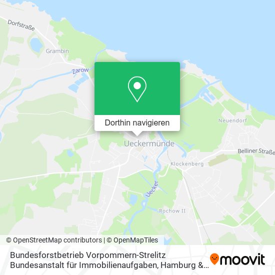 Bundesforstbetrieb Vorpommern-Strelitz Bundesanstalt für Immobilienaufgaben Karte