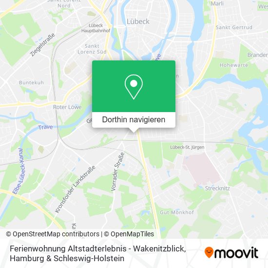 Ferienwohnung Altstadterlebnis - Wakenitzblick Karte