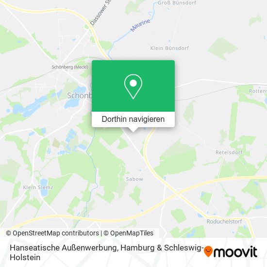 Hanseatische Außenwerbung Karte