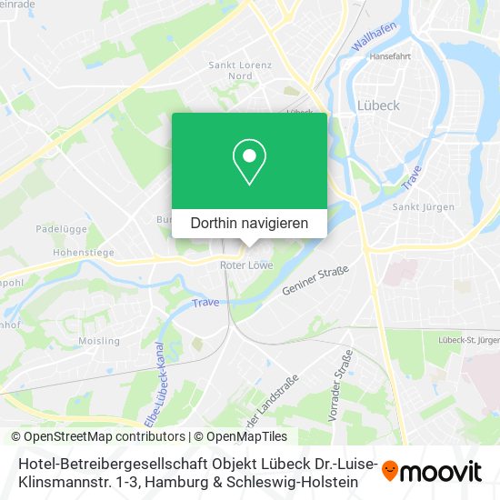 Hotel-Betreibergesellschaft Objekt Lübeck Dr.-Luise- Klinsmannstr. 1-3 Karte
