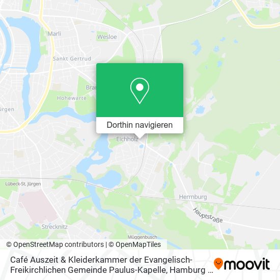 Café Auszeit & Kleiderkammer der Evangelisch- Freikirchlichen Gemeinde Paulus-Kapelle Karte