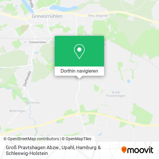 Groß Pravtshagen Abzw., Upahl Karte