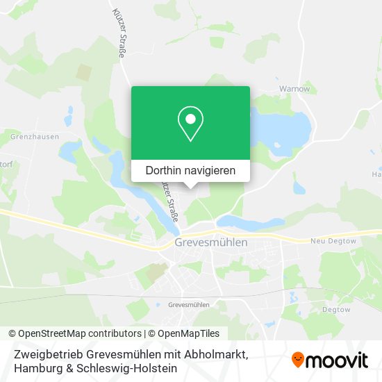 Zweigbetrieb Grevesmühlen mit Abholmarkt Karte