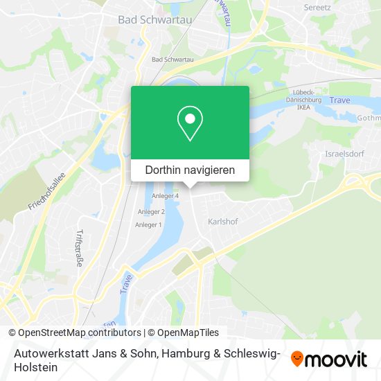 Autowerkstatt Jans & Sohn Karte