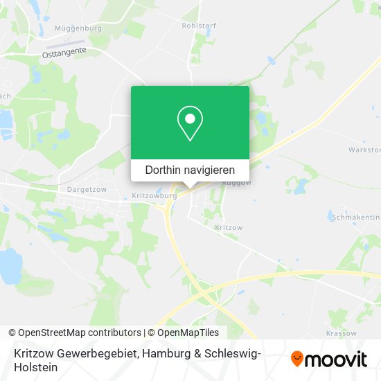 Kritzow Gewerbegebiet Karte