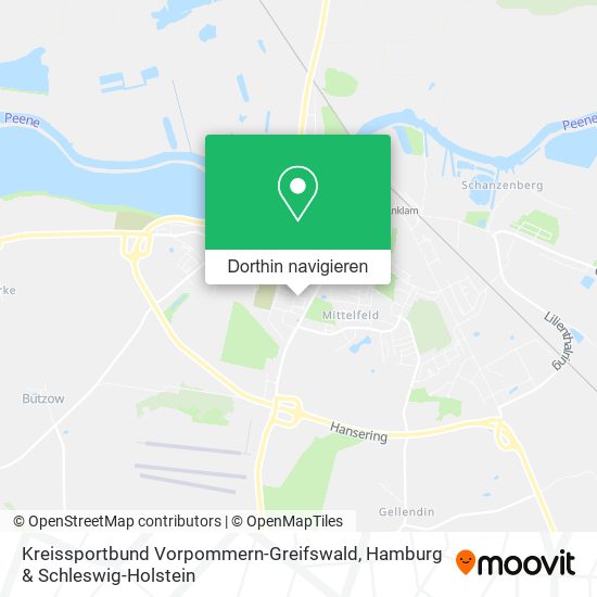 Kreissportbund Vorpommern-Greifswald Karte