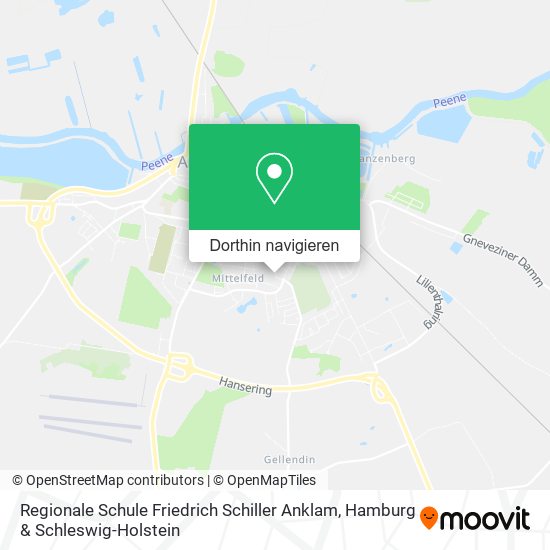 Regionale Schule Friedrich Schiller Anklam Karte