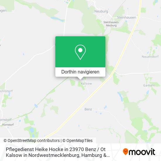Pflegedienst Heike Hocke in 23970 Benz / Ot Kalsow in Nordwestmecklenburg Karte