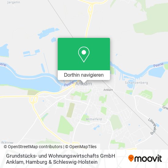 Grundstücks- und Wohnungswirtschafts GmbH Anklam Karte