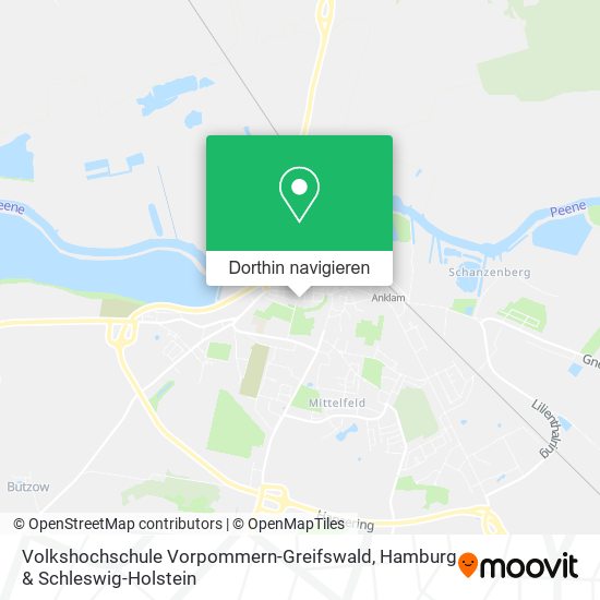 Volkshochschule Vorpommern-Greifswald Karte