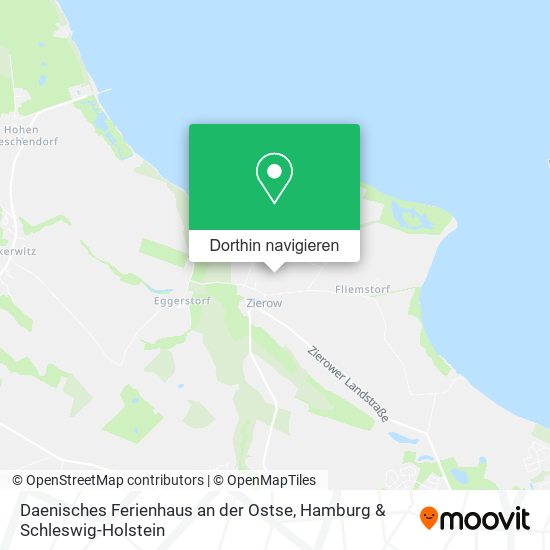 Daenisches Ferienhaus an der Ostse Karte