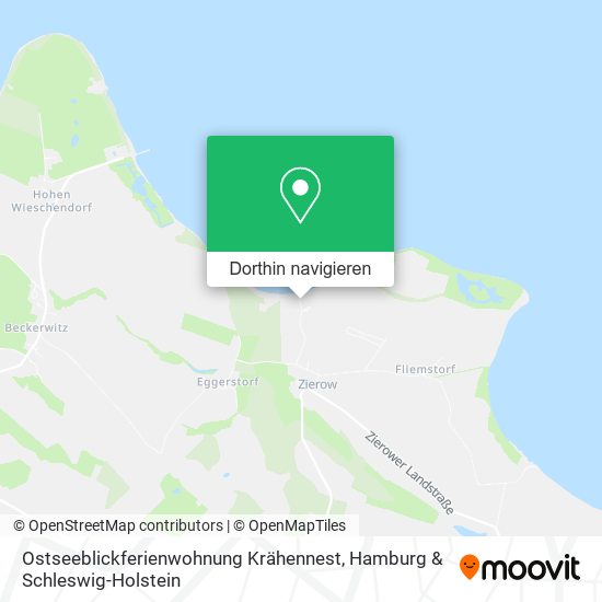 Ostseeblickferienwohnung Krähennest Karte