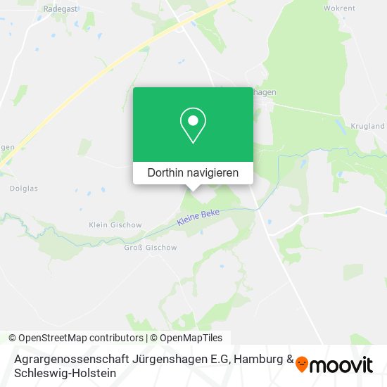 Agrargenossenschaft Jürgenshagen E.G Karte