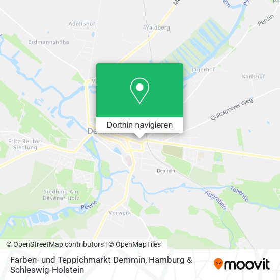 Farben- und Teppichmarkt Demmin Karte