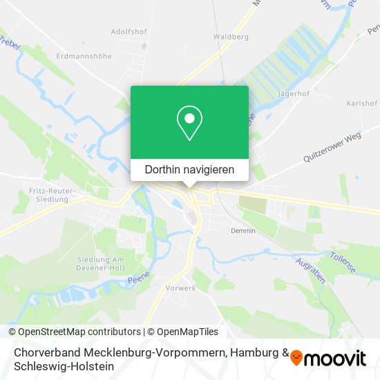 Chorverband Mecklenburg-Vorpommern Karte