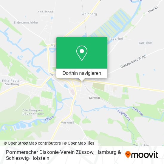Pommerscher Diakonie-Verein Züssow Karte