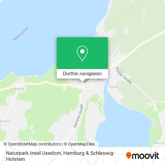 Naturpark Insel Usedom Karte