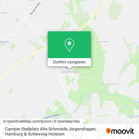 Camper Stellplatz Alte Schmiede Jürgenshagen Karte