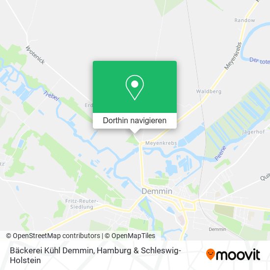 Bäckerei Kühl Demmin Karte