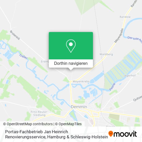 Portas-Fachbetrieb Jan Heinrich Renovierungsservice Karte