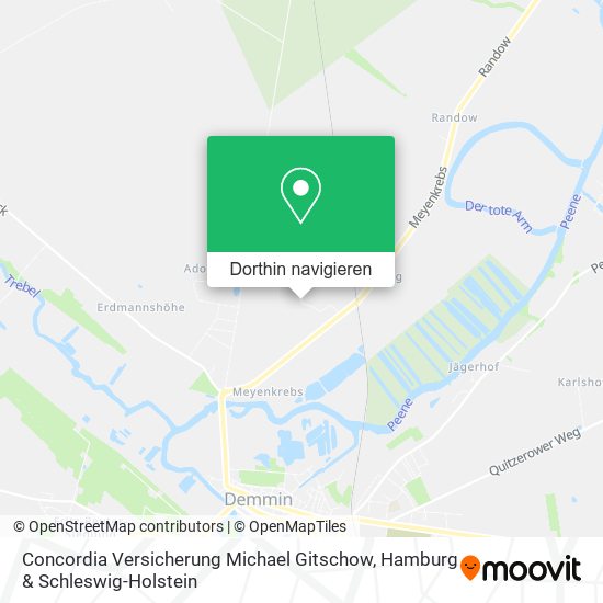 Concordia Versicherung Michael Gitschow Karte