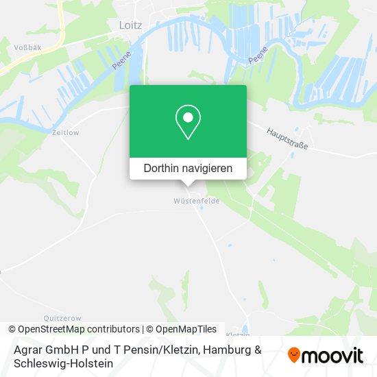 Agrar GmbH P und T Pensin / Kletzin Karte