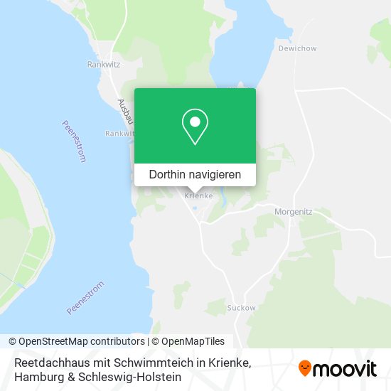 Reetdachhaus mit Schwimmteich in Krienke Karte