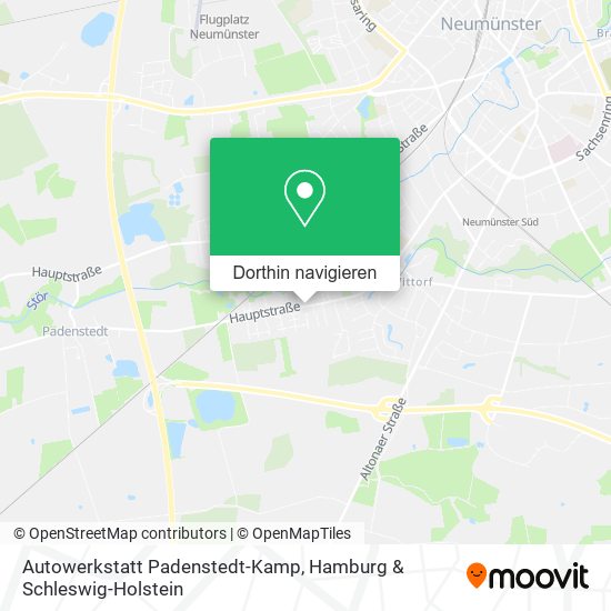 Autowerkstatt Padenstedt-Kamp Karte