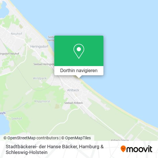 Stadtbäckerei- der Hanse Bäcker Karte