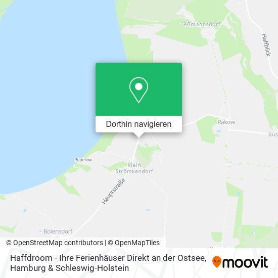 Haffdroom - Ihre Ferienhäuser Direkt an der Ostsee Karte