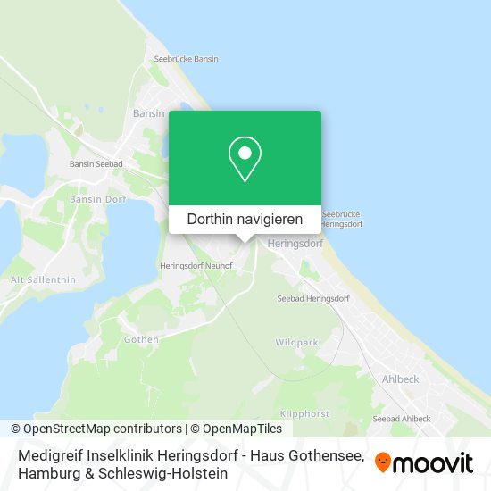 Medigreif Inselklinik Heringsdorf - Haus Gothensee Karte