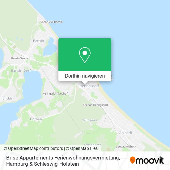 Brise Appartements Ferienwohnungsvermietung Karte