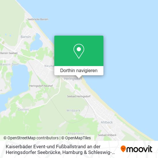 Kaiserbäder Event-und Fußballstrand an der Heringsdorfer Seebrücke Karte