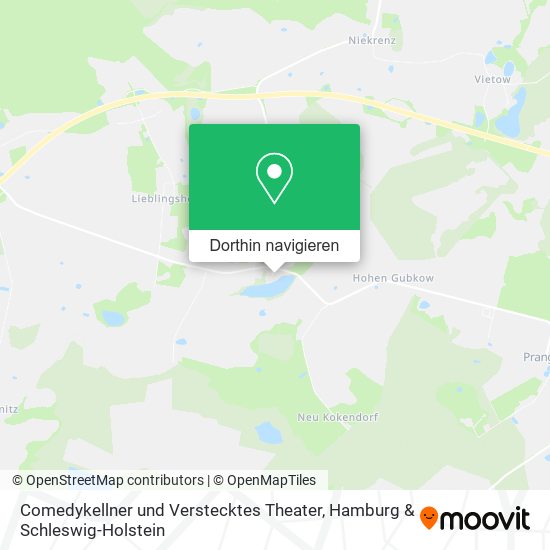 Comedykellner und Verstecktes Theater Karte