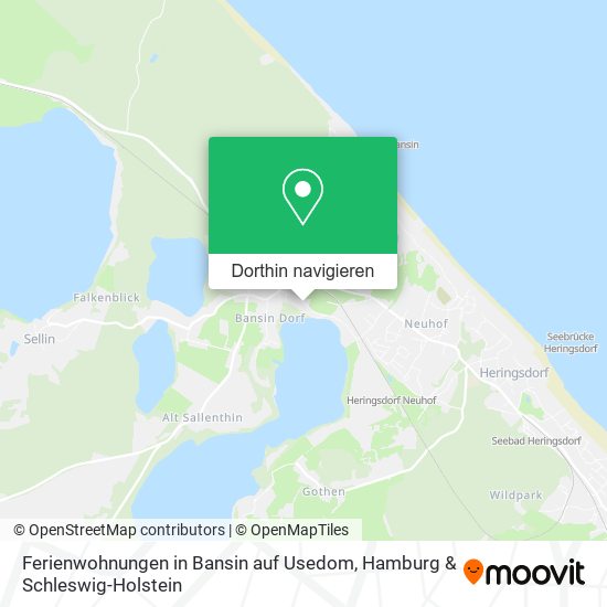 Ferienwohnungen in Bansin auf Usedom Karte