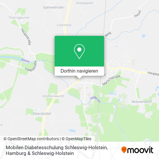 Mobilen Diabetesschulung Schleswig-Holstein Karte