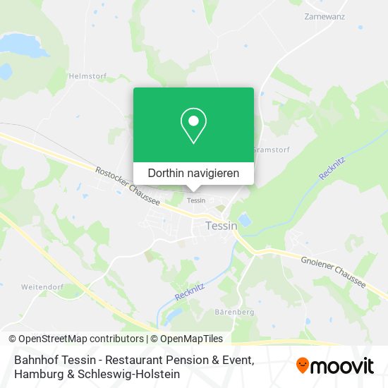 Bahnhof Tessin - Restaurant Pension & Event Karte