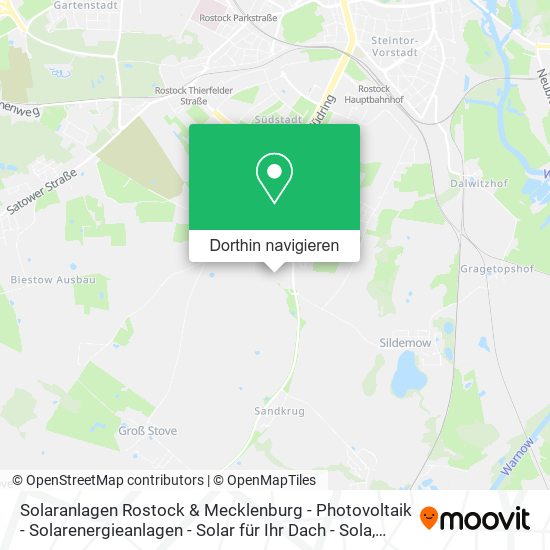 Solaranlagen Rostock & Mecklenburg - Photovoltaik - Solarenergieanlagen - Solar für Ihr Dach - Sola Karte