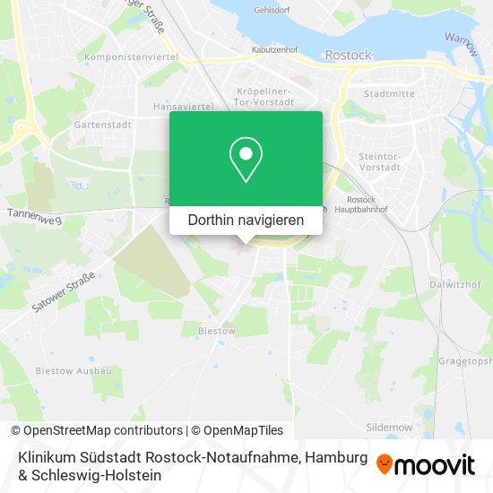 Klinikum Südstadt Rostock-Notaufnahme Karte