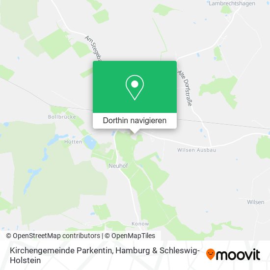 Kirchengemeinde Parkentin Karte