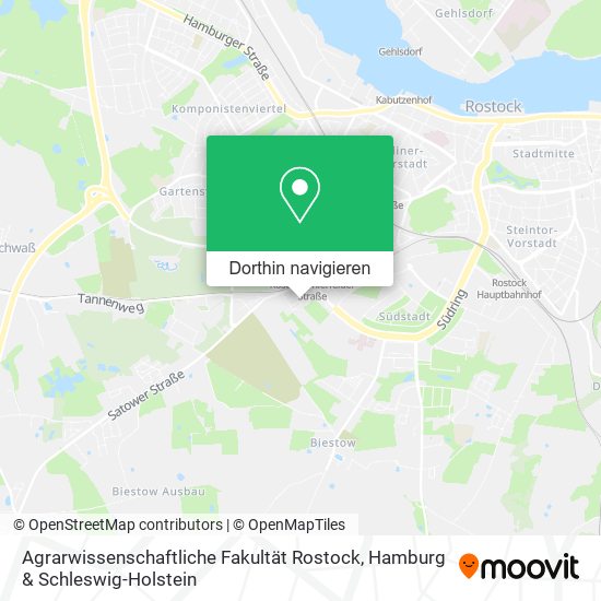 Agrarwissenschaftliche Fakultät Rostock Karte