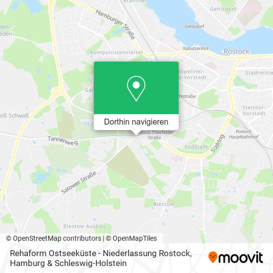 Rehaform Ostseeküste - Niederlassung Rostock Karte